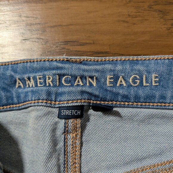 American Eagle baggy wide leg jeans blue size 00 regular - Picture 12 of 16